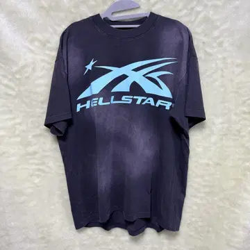 Hellstar 헬스타 스포츠 로고 티셔츠 블랙/블루
