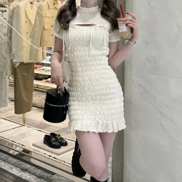 다리치 미니 원피스 아이보리