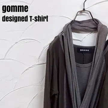 gomme/고무 긴팔 변형 컷 티셔츠 디자인 셔츠 롱 기장
