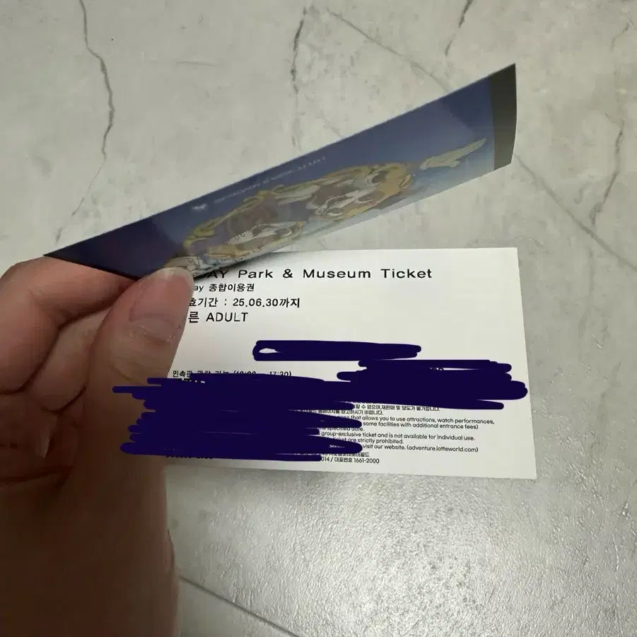 롯데월드 자유이용권 2매