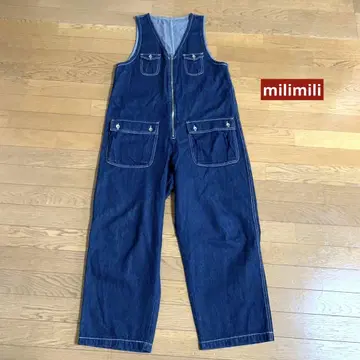 milimili 인디고 지퍼 오버롤