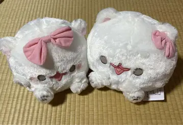 포메라니안 모치 오메카시 리본 봉제 인형 BIG 핑크 묶음 판매 새상품