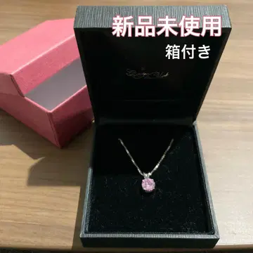 기프트 프롬 뉴욕 핑크 다이아몬드 목걸이 실버 925 박스 포함