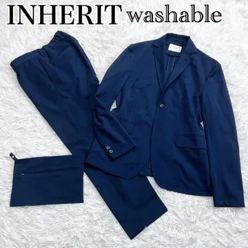 INHERIT 셋업 트래블 수트 시어서커 세탁 가능 파우치 포함