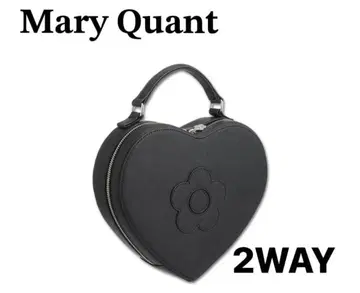 Mary Quant 하트형 숄더백 2WAY(BLACK)
