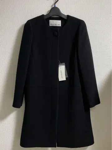NATURAL BEAUTY BASIC 블랙 울 피코트