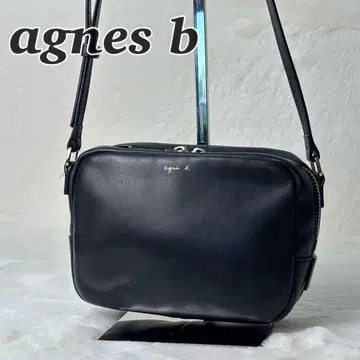 agnes b 애니에스베 카메라백 숄더백 블랙 가죽