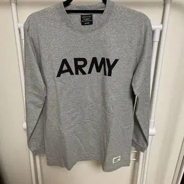 알파인더스트리 ARMY 염색 프린트 긴팔 티셔츠 롱T 올리브