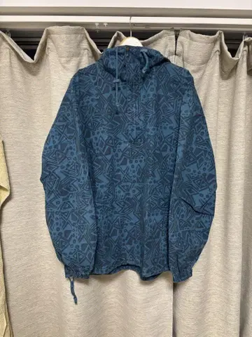 90년대 L.L.Bean 기하학 패턴 하프 지퍼 아노락