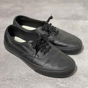 VANS authentic leather 가죽 트리플 블랙