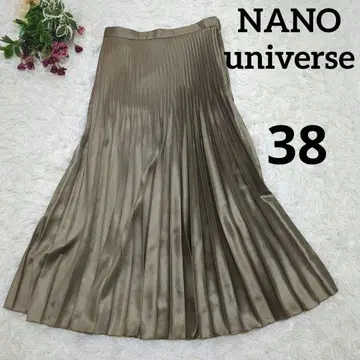 나노 유니버스 NANO universe 새틴 플리츠 롱 스커트