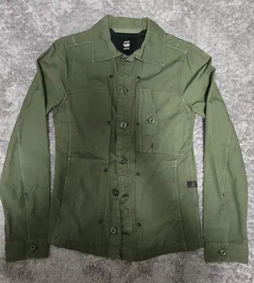 G-STAR RAW 올리브 그린 오버 셔츠 XXS