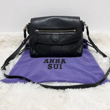 ANNA SUI 커팅 가죽 숄더백/블랙