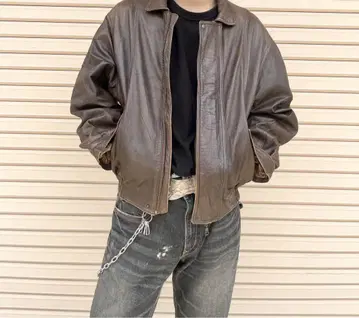 브라운 가죽 자켓 xs 사이즈