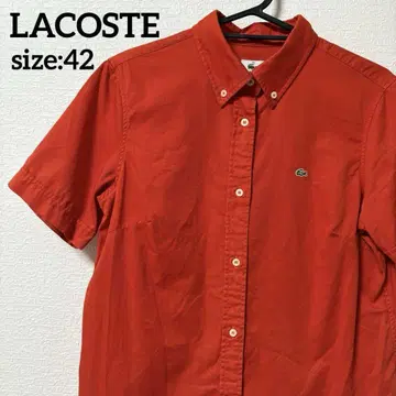 LACOSTE 라코스테 반팔 셔츠 오렌지
