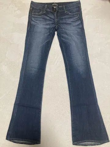 MOUSSY 플레어 데님 팬츠 다크 블루