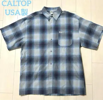 Caltop USA제 칼탑 옴브레 체크 셔츠 XL