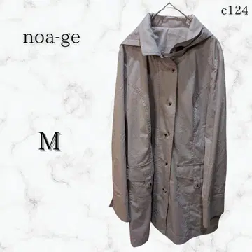 노아즈 스프링 코트 후드 탈부착 가능 연한 보라색 버튼 M 사이즈