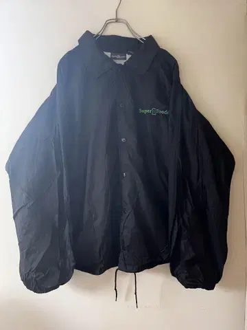 No.4028 US 구제 의류 기업 로고 블랙 나일론 자켓 2XL