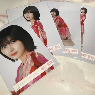 사쿠라자카46 후지요시 카린 브로마이드 페스티벌 빨간색 핑크 컴프