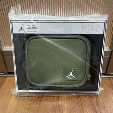 Jordan Zip Wallet 올리브 그린 키 클립 포함