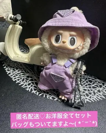 LABUBU 라부부 코듀로이 오버롤 라부부 옷 갈아입기 백 포함