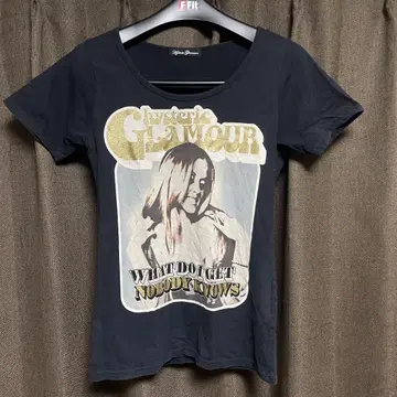 Hysteric Glamour 히스 히스 걸 블랙 티셔츠