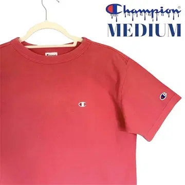 Champion 챔피온 M 사이즈 핑크 티셔츠 90s 스트릿
