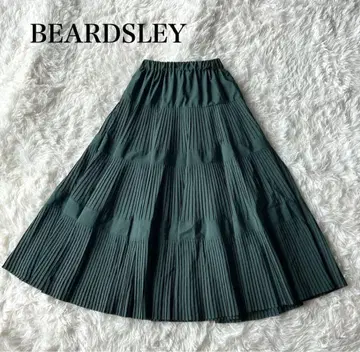 BEARDSLEY 비어즐리 플리츠 티어드 스커트 그린 계열