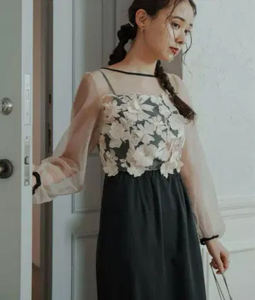 카스타네 포멀 드레스 플라워 모티브 드레스 사이즈 1