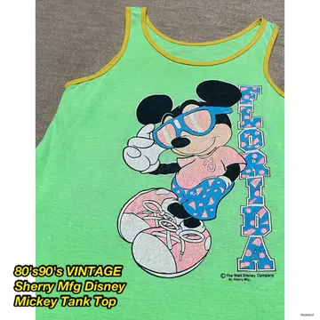 80's90's Sherry 빈티지 디즈니 미키 탱크탑