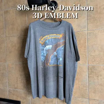 80년대 강렬한 페드 HarleyDavidson 3DEMBLEM 티셔츠