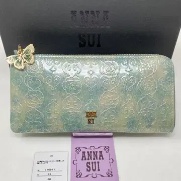 미사용 ANNA SUI 안나수이 장지갑 로즈 하트 그린 지갑 하트