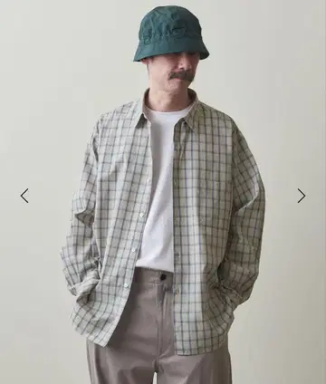 L 새상품급 24ss Steven Alan 코튼/실크/린넨 체크