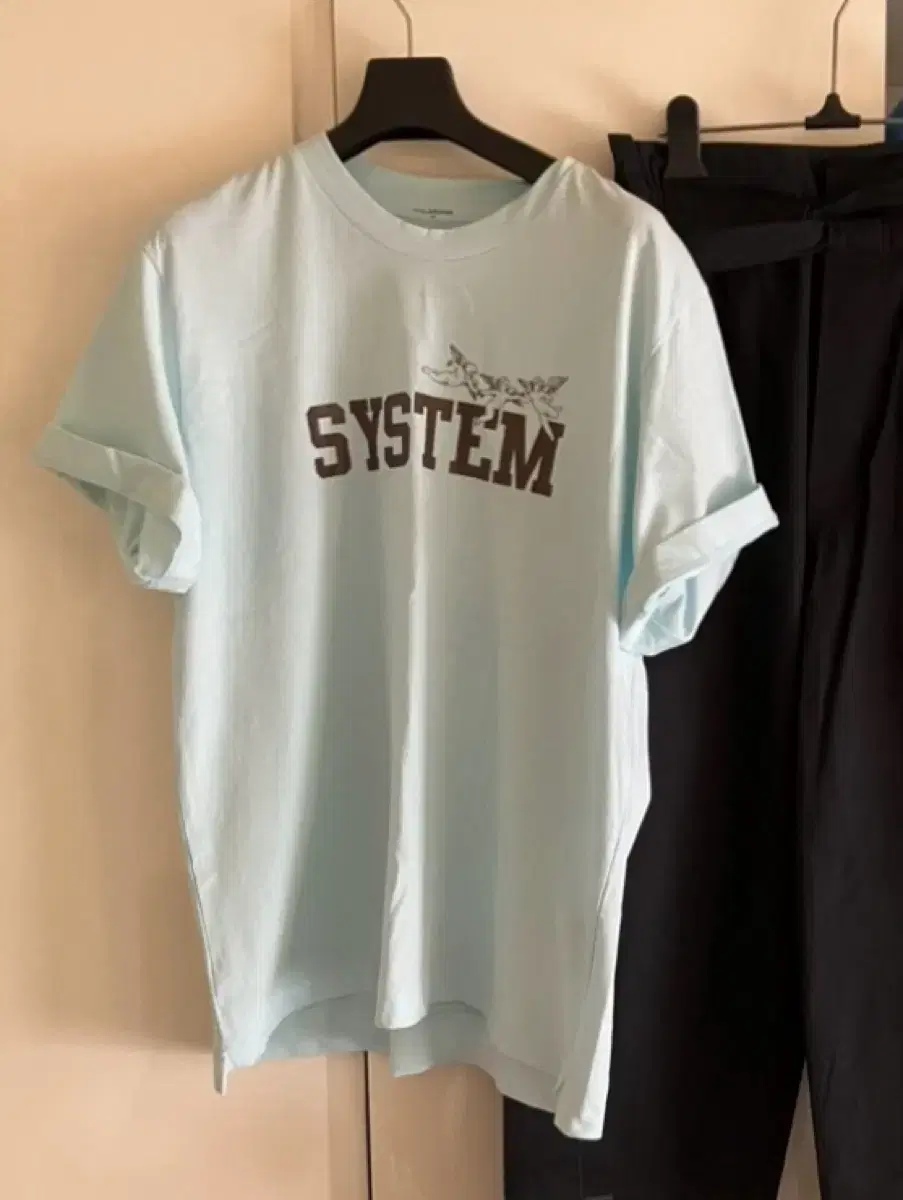 New/System Logo Play Cotton T-shirt F