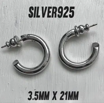 SILVER925 실버 귀걸이 후프 귀걸이 츠네타 다이키 스타일