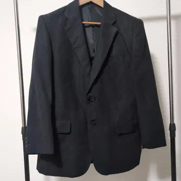 블랙 스웨이드풍 테일러드 자켓
