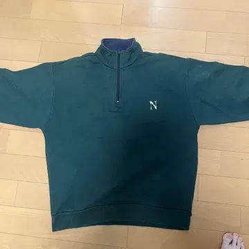 nautica XL 다크 그린 하프 지퍼 트레이닝복