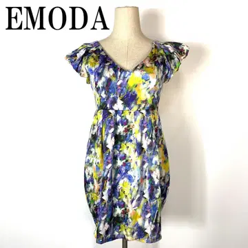 EMODA 에모다 미니 원피스 올 패턴 블루 계열 M B6830