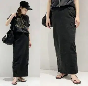 AP STUDIO 라빠르망 워시 타이트 스커트