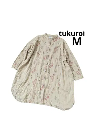 tukuroi by sunvalley 원피스 튜닉 자수 면마 혼방