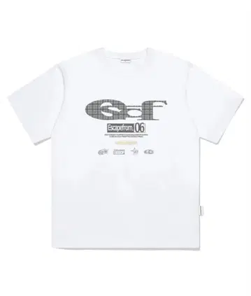 ESCAPEFROM 그래픽 프린트 티셔츠 화이트
