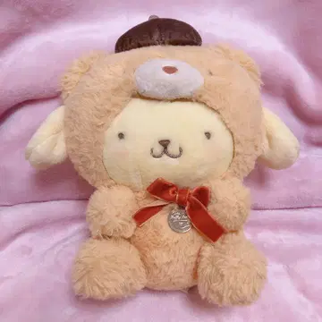 산리오 폼폼푸딩 라떼 곰 봉제 인형