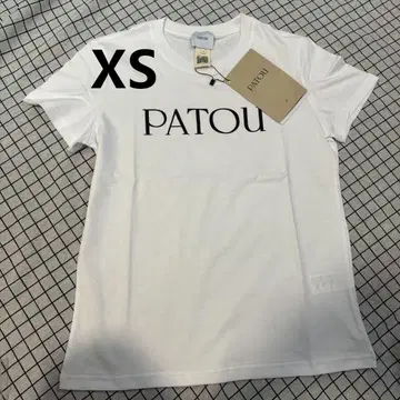 인기 PATOU 파투 로고 프린트 티셔츠 화이트 XS