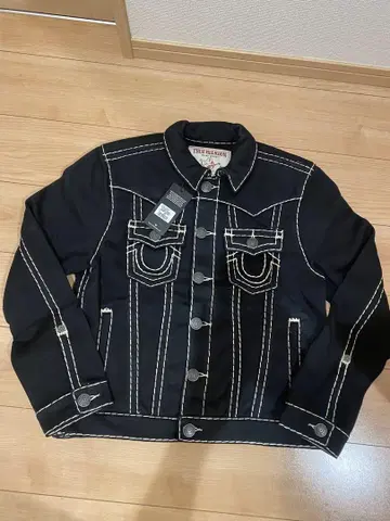 TRUE RELIGION 블랙 플리스 자켓 M