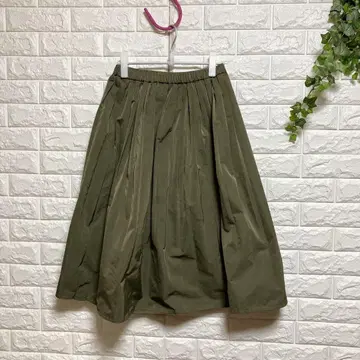 레이디 랙루카 (M) 플리츠 벌룬 스커트 턱 허리밴딩