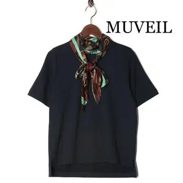 MUVEIL 뮤베일 38 스카프 포함 반팔 티셔츠 정가 24200엔