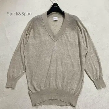 스픽 앤 스팬 Spick&Span V넥 니트 린넨 100%