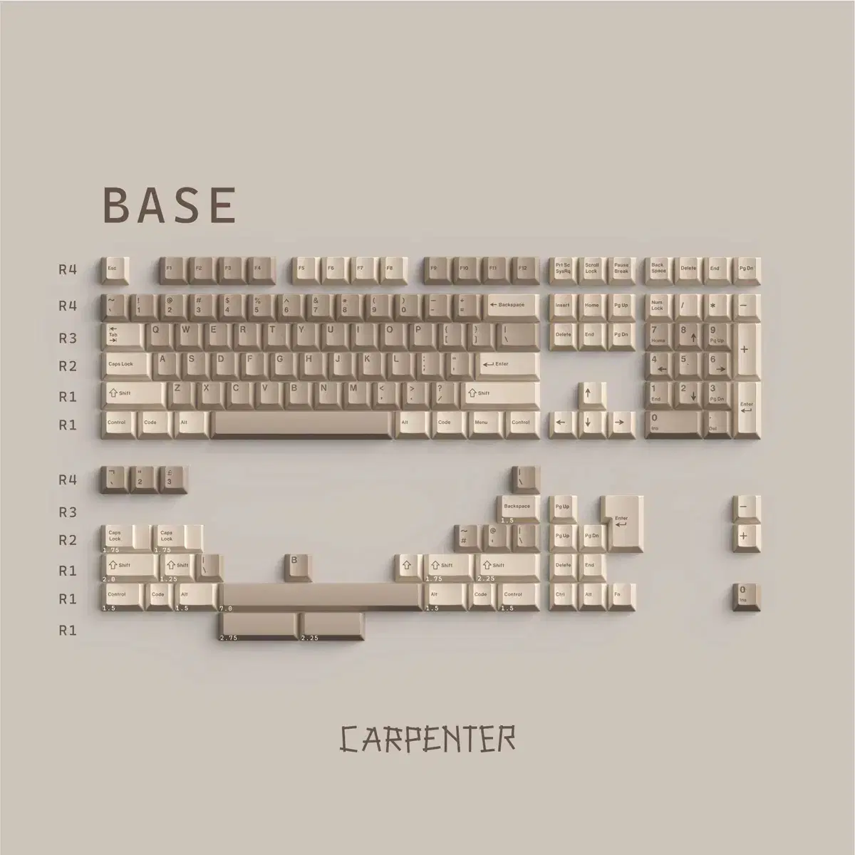 JKDK Carpenter(목수) 키캡 베이스+노벨티+악센트