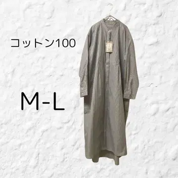 원피스 스트라이프 코튼 면 [M-L]